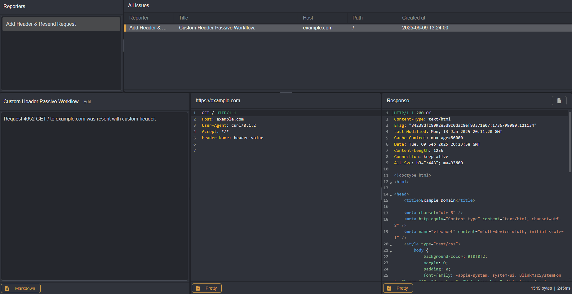 The finding generated by the workflow.