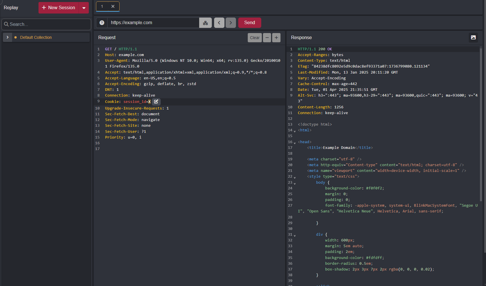 Adding a placeholder in a Replay request.